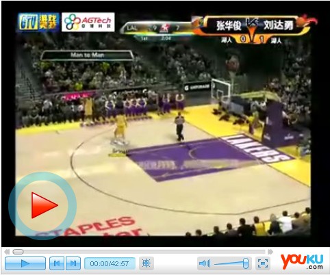 2010年全国电子竞技公开赛NBA决赛张华俊VS刘达勇 第2场